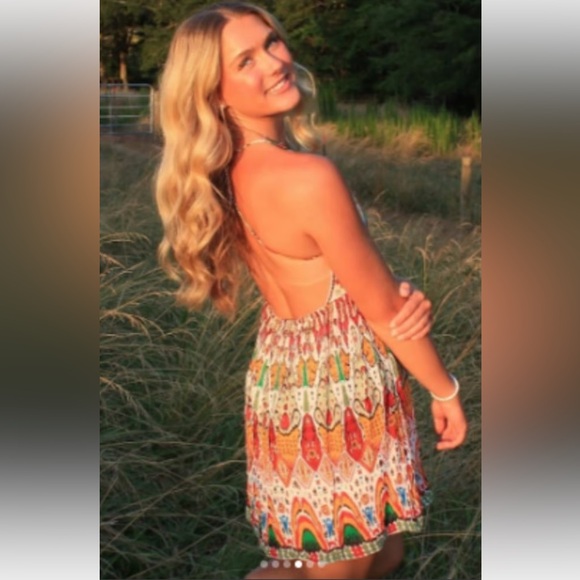 Zara Embroidered Beaded Mini Dress. Size large - Picture 2 of 6